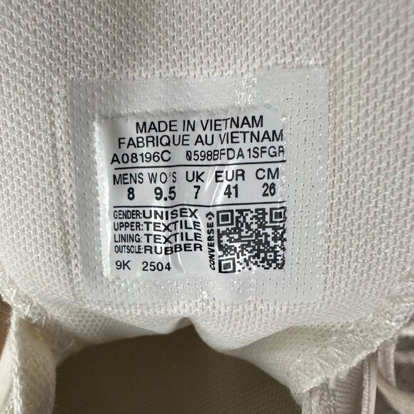 ⭐Converse Run Star Hike Ox Platform Sz 8 Men's Shoes Beige Red Sneakers A08196C⭐ - Picture 9 of 10